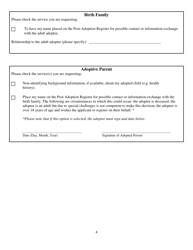 Form DG-513 Post-adoption Services Application Form - Prince Edward Island, Canada, Page 4
