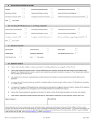 Form B-3 Business Impact Application Form - Prince Edward Island, Canada, Page 3