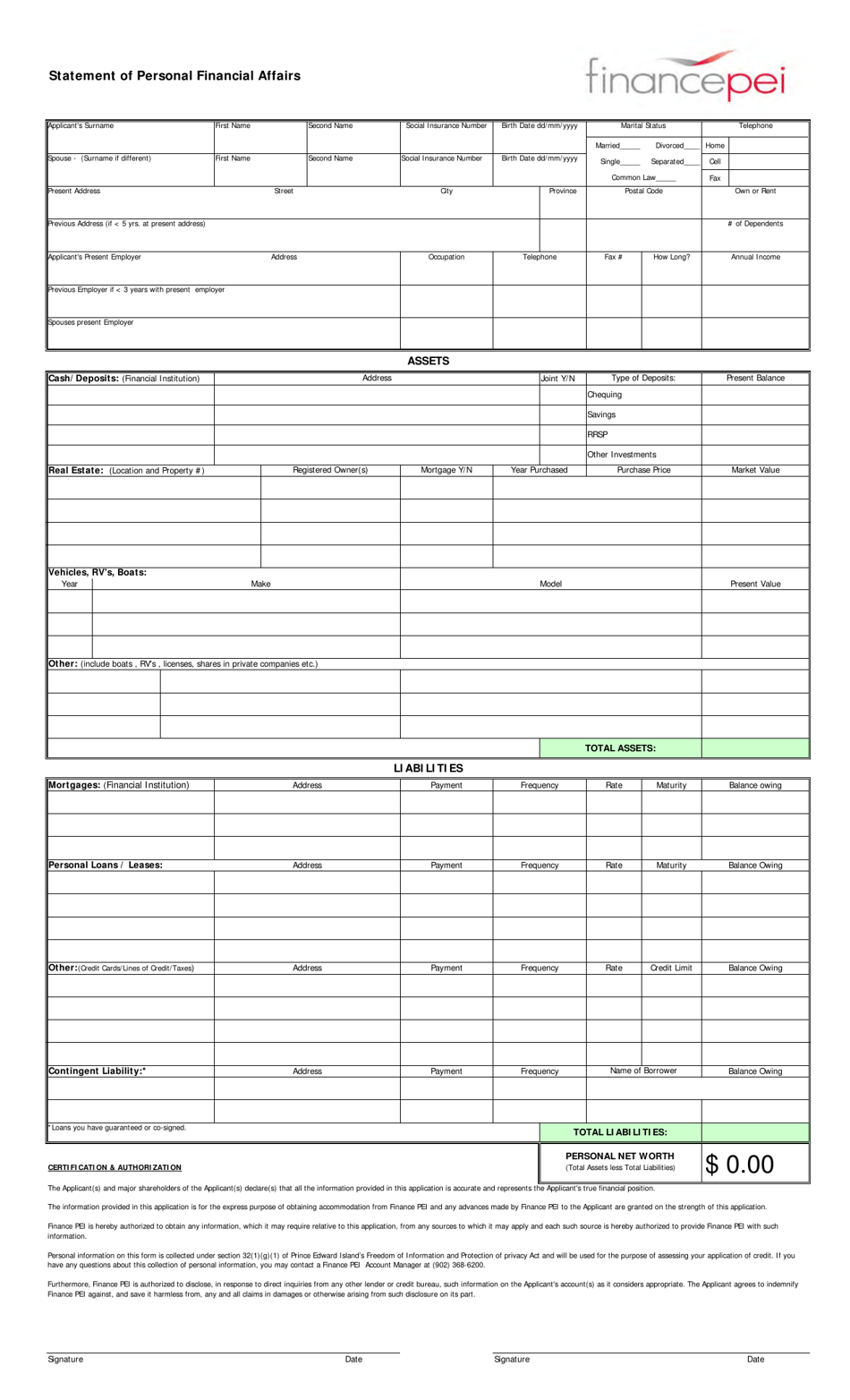Solar Photovoltaic Equipment Application Form - Energy Efficiency Loan Program (Eelp) - Prince Edward Island, Canada, Page 3