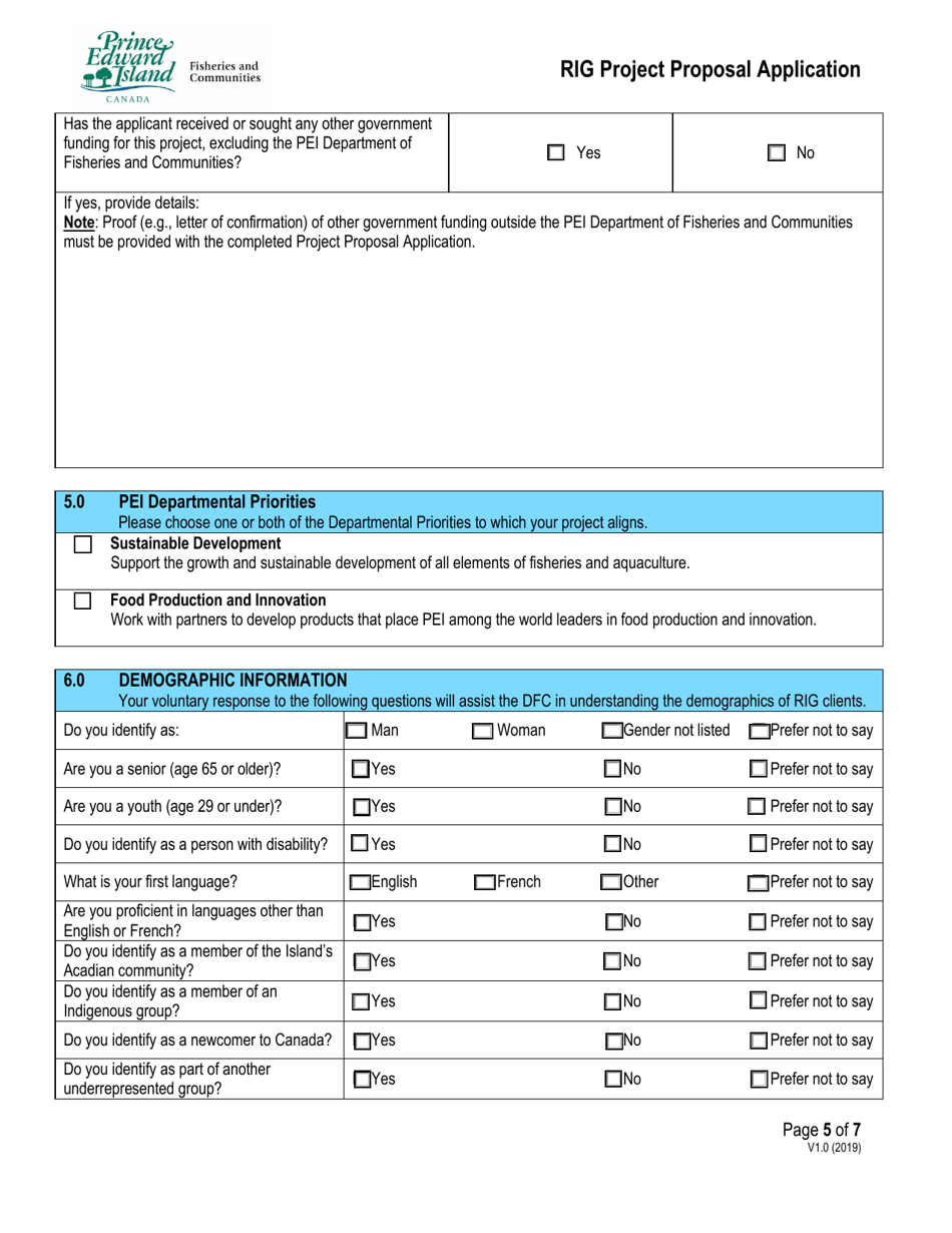 Rig Project Proposal Application - Prince Edward Island, Canada, Page 5