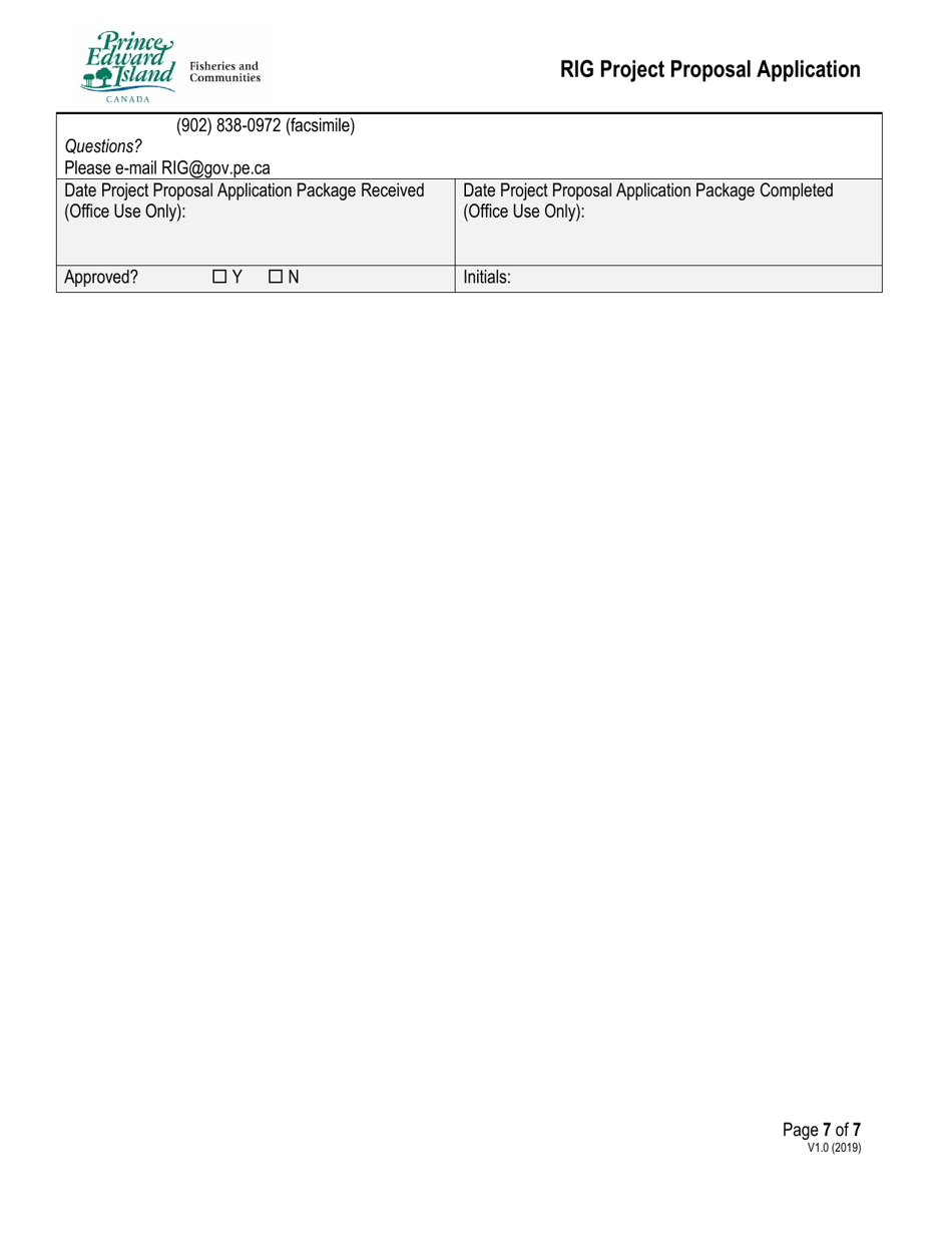 Rig Project Proposal Application - Prince Edward Island, Canada, Page 7