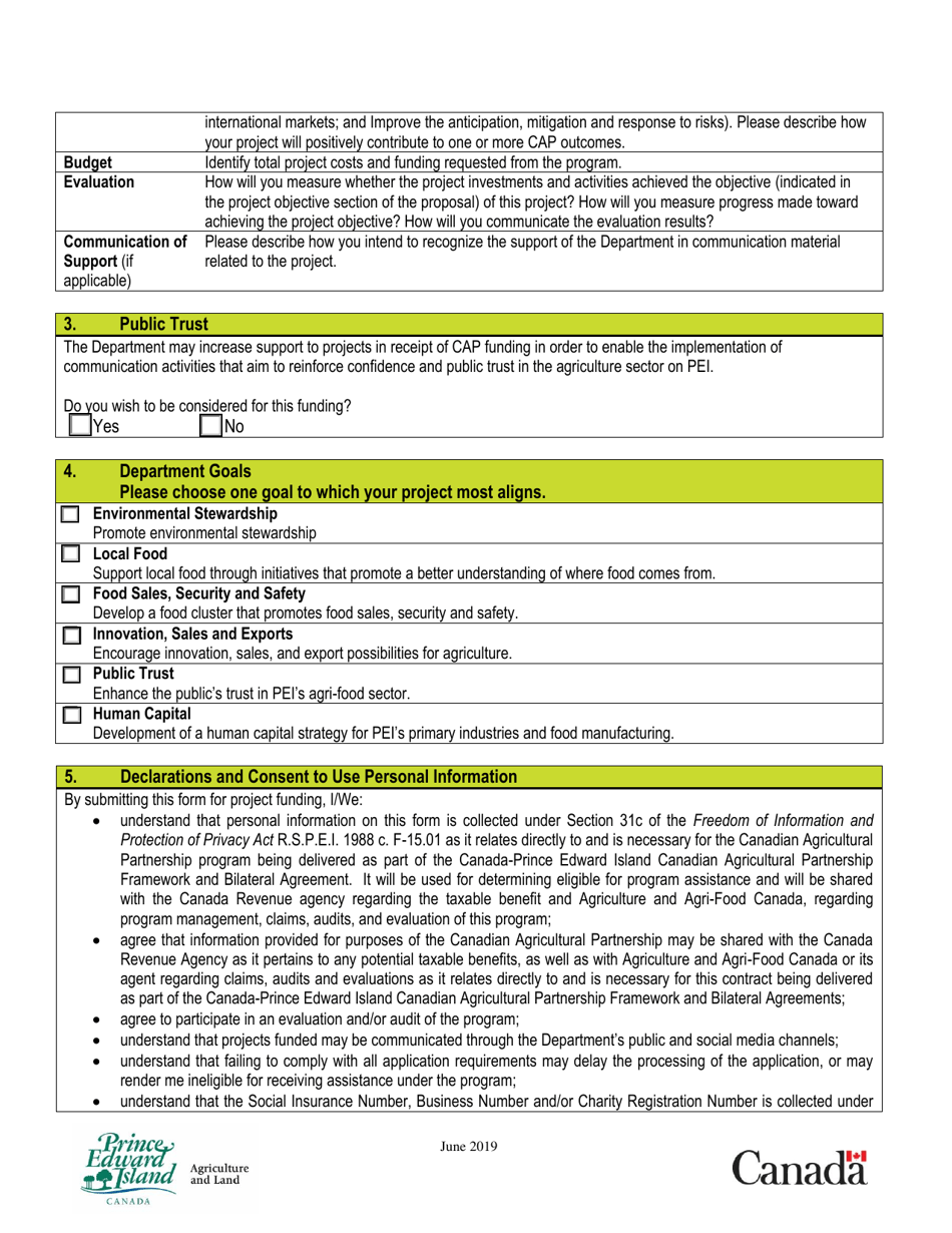 On-Farm Project Application - Future Farmer Program - Prince Edward Island, Canada, Page 3