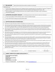 Energy Efficiency Loan Program (Eelp) Application Form - Prince Edward Island, Canada, Page 2