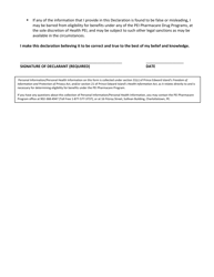 Pei Pharmacare out of Province Travel Declaration - Prince Edward Island, Canada, Page 2