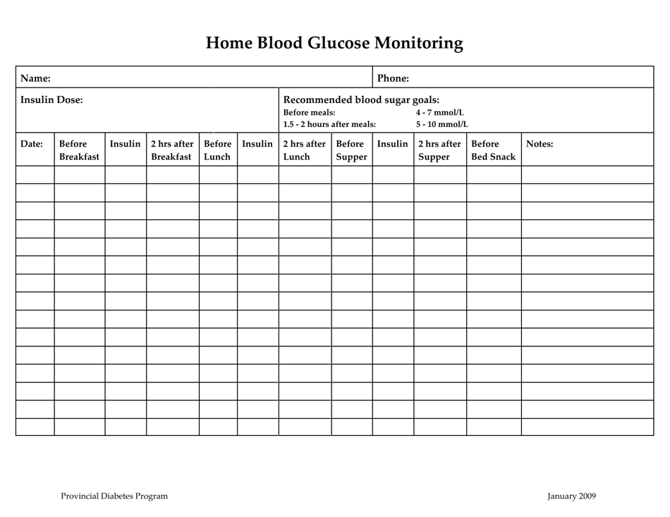 Home Blood Glucose Monitoring - Prince Edward Island, Canada, Page 1