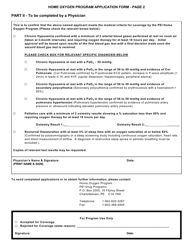 Home Oxygen Program Application Form - Prince Edward Island, Canada, Page 2