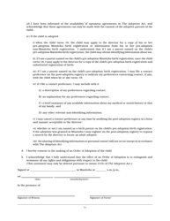 Form AA-9 Consent of Parent to Adoption - Manitoba, Canada, Page 2