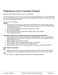 Notice of Entry - Cockroach Treatment - Manitoba, Canada, Page 2