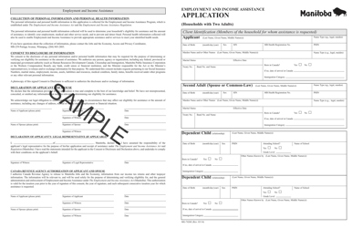 Form MG-7426E Employment and Income Assistance Application (Households With Two Adults) - Sample - Manitoba, Canada, Page 12