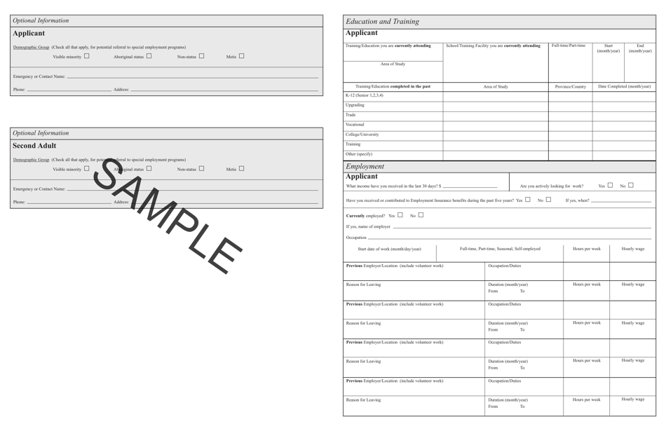 Form MG-7426E Employment and Income Assistance Application (Households With Two Adults) - Sample - Manitoba, Canada, Page 8