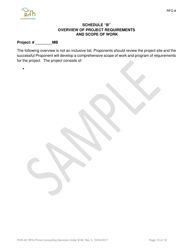 Form FOR-4C Request for Quotation - Prime Consulting Services - Sample - Manitoba, Canada, Page 10