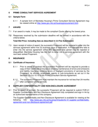 Form FOR-4C Request for Quotation - Prime Consulting Services - Sample - Manitoba, Canada, Page 5