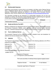 Form FOR-4C Request for Quotation - Prime Consulting Services - Sample - Manitoba, Canada, Page 8