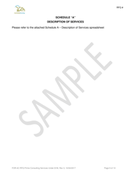 Form FOR-4C Request for Quotation - Prime Consulting Services - Sample - Manitoba, Canada, Page 9