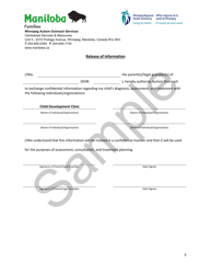 Winnipeg Autism Outreach Service Application - Sample - Manitoba, Canada, Page 3