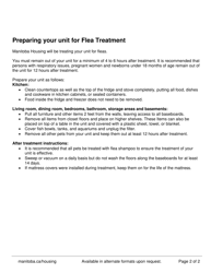Notice of Entry - Flea Treatment - Manitoba, Canada, Page 2