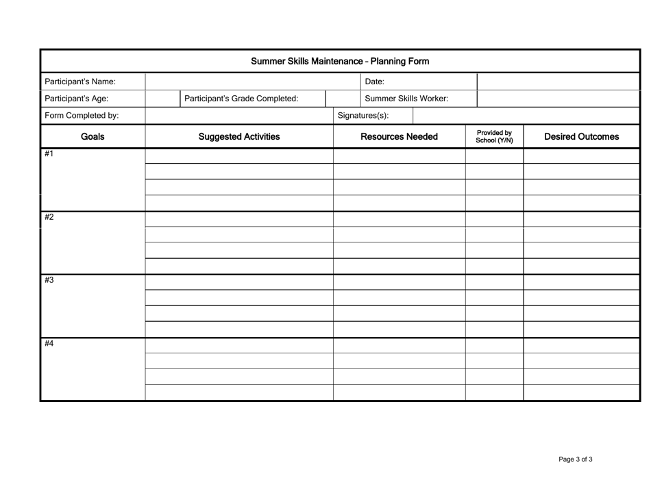 Summer Skill Maintenance - Request for Information - Childrens Disability Services - Manitoba, Canada, Page 3
