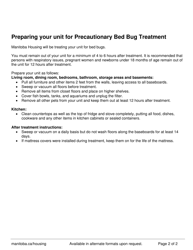 Notice of Entry - Precautionary Bed Bug Treatment - Manitoba, Canada, Page 2