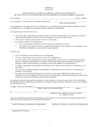 Document preview: Agenda D Renonciation Au Partage Apres Le Deces D'un Participant En Vertu De La Loi Du Manitoba Sur Les Regimes De Pension Agrees Collectifs - Manitoba, Canada (French)