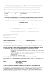 &quot;Application for a Licence as a High-Cost Credit Grantor&quot; - Manitoba, Canada, Page 3