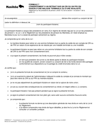 Forme 7 Consentement a Un Retrait Sur Un Cri Ou Un Frv En Raison D&#039;une Maladie Terminale Ou D&#039;une Invalidite - Manitoba, Canada (French), Page 2