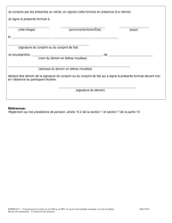 Forme 7 Consentement a Un Retrait Sur Un Cri Ou Un Frv En Raison D&#039;une Maladie Terminale Ou D&#039;une Invalidite - Manitoba, Canada (French), Page 3