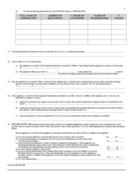 Form MG-699 Application for Registration as Real Estate Broker - Manitoba, Canada, Page 3