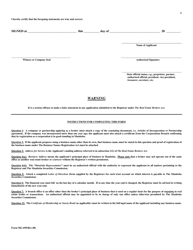 Form MG-699 Application for Registration as Real Estate Broker - Manitoba, Canada, Page 4