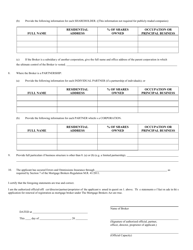 Application for Renewal of Registration as Mortgage Broker or Restricted Mortgage Broker - Manitoba, Canada, Page 2