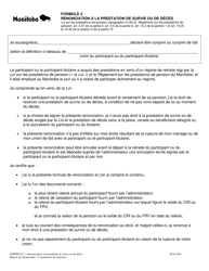 Forme 2 Renonciation a La Prestation De Survie Ou De Deces - Manitoba, Canada (French), Page 2