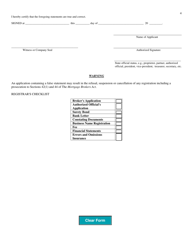 Application for Registration as Mortgage Broker or Restricted Mortgage Broker - Manitoba, Canada, Page 4