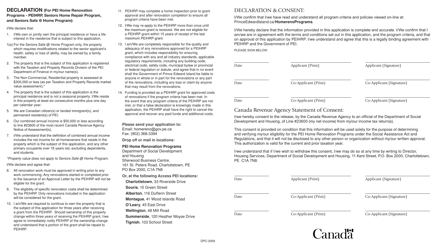 Form DPC-2059 Pei Home Renovation Programs Application - Prince Edward Island, Canada, Page 2