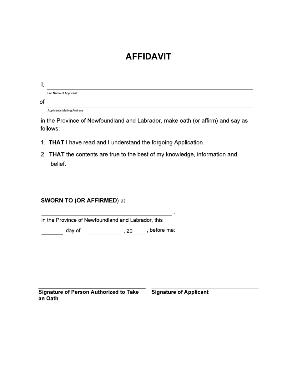 Form 51-08-07-14-699S Application for Adoption Order - Supreme Court - Newfoundland and Labrador, Canada, Page 4