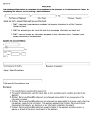 Form 51-08-07 Application for a Child Protection Clearance Check - Newfoundland and Labrador, Canada, Page 3