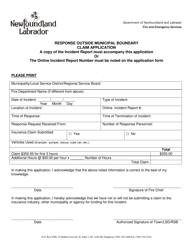 Response Outside Municipal Boundary Claim Application - Newfoundland and Labrador, Canada, Page 3