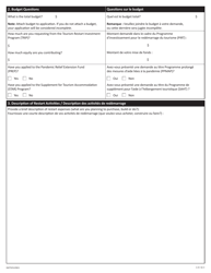 Form NWT9252 Tourism Restart Investment Program - Northwest Territories, Canada (English/French), Page 2