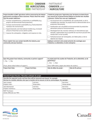 Form NWT9081 Canadian Agricultural Partnership - Application Form - Northwest Territories, Canada (English/French), Page 3