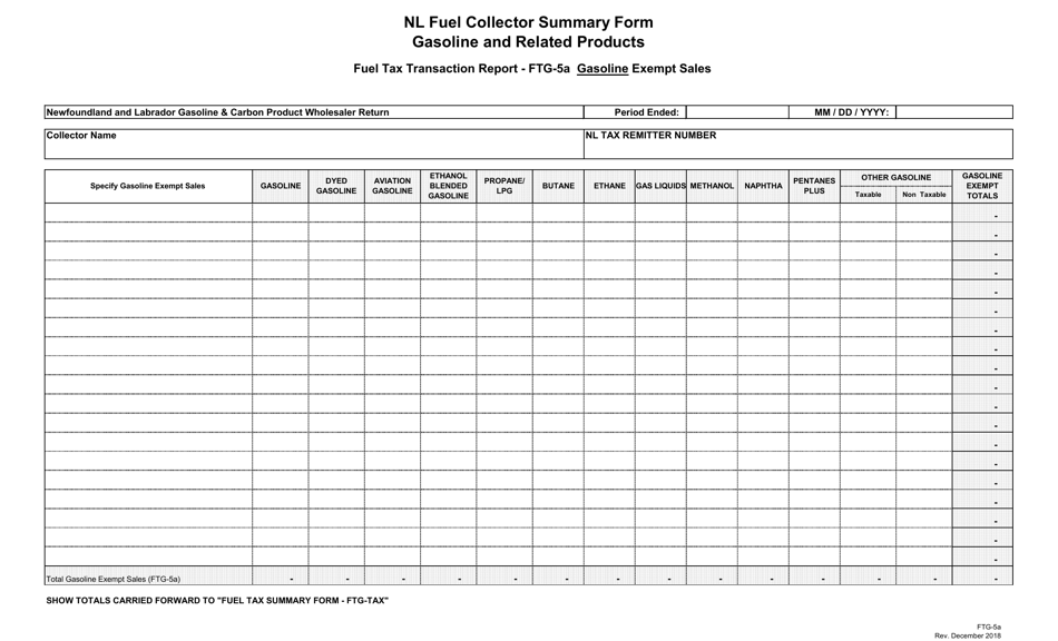 Blank Return Gasoline and Carbon Wholesaler Tax - Newfoundland and Labrador, Canada, Page 10