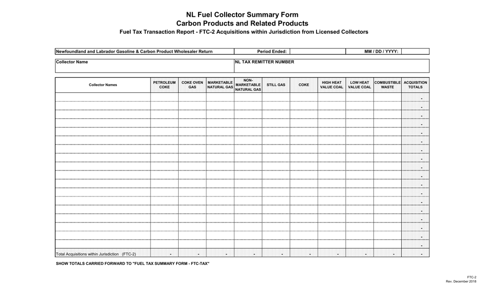 Blank Return Gasoline and Carbon Wholesaler Tax - Newfoundland and Labrador, Canada, Page 21
