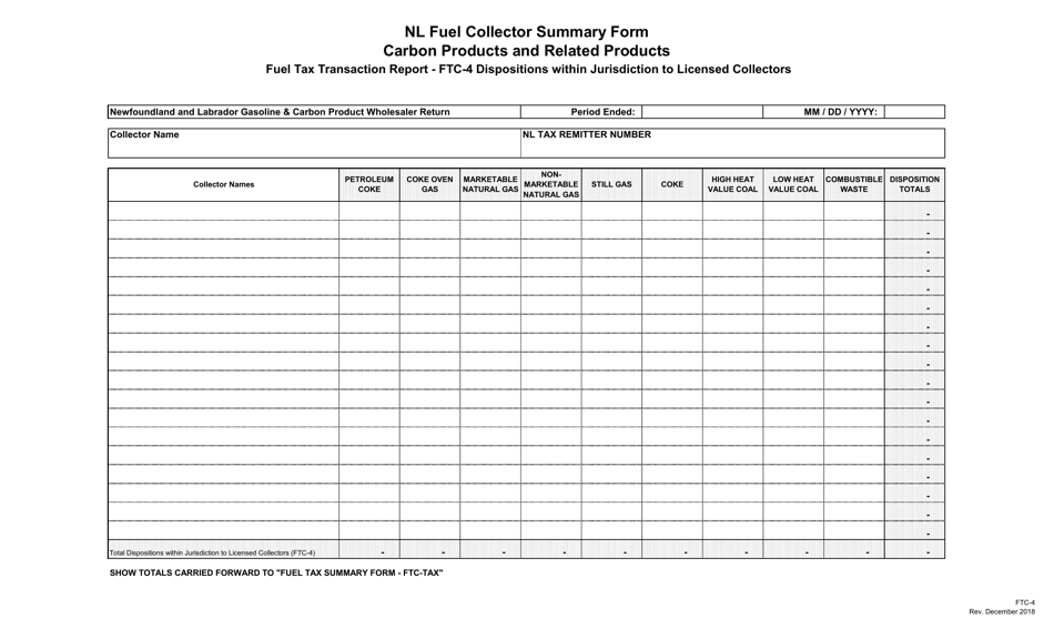 Blank Return Gasoline and Carbon Wholesaler Tax - Newfoundland and Labrador, Canada, Page 23