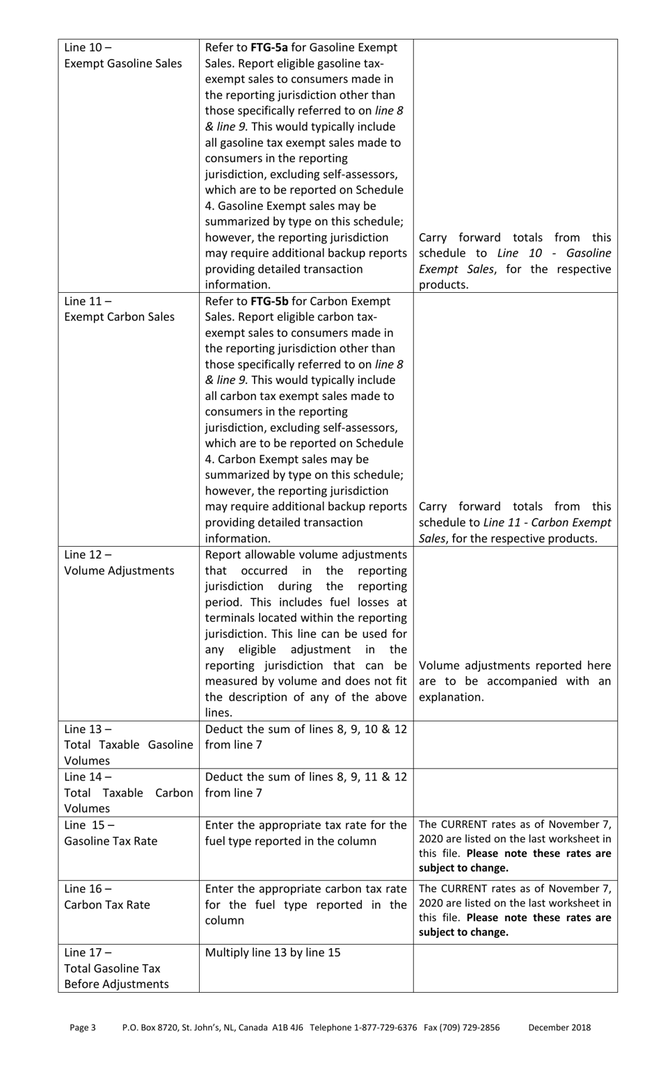 Blank Return Gasoline and Carbon Wholesaler Tax - Newfoundland and Labrador, Canada, Page 29