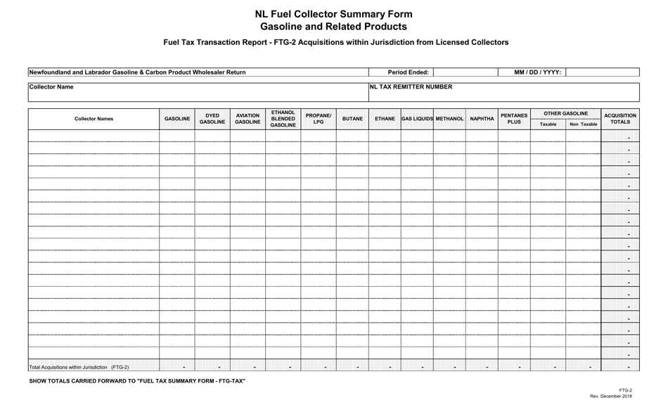 Blank Return Gasoline and Carbon Wholesaler Tax - Newfoundland and Labrador, Canada, Page 7