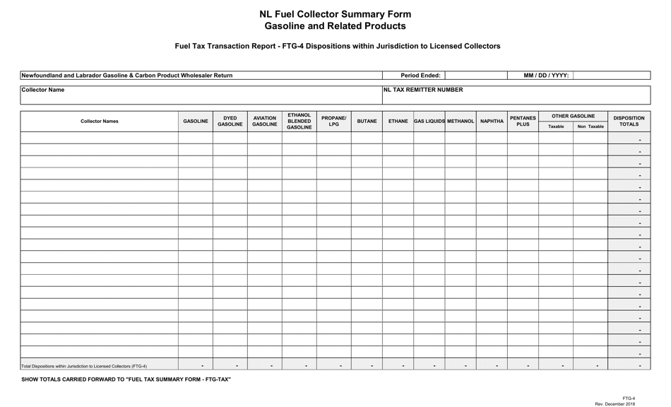 Blank Return Gasoline and Carbon Wholesaler Tax - Newfoundland and Labrador, Canada, Page 9
