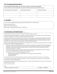 Form NTNP-08 Business Stream Arrival Report Form - Northwest Territories, Canada, Page 2
