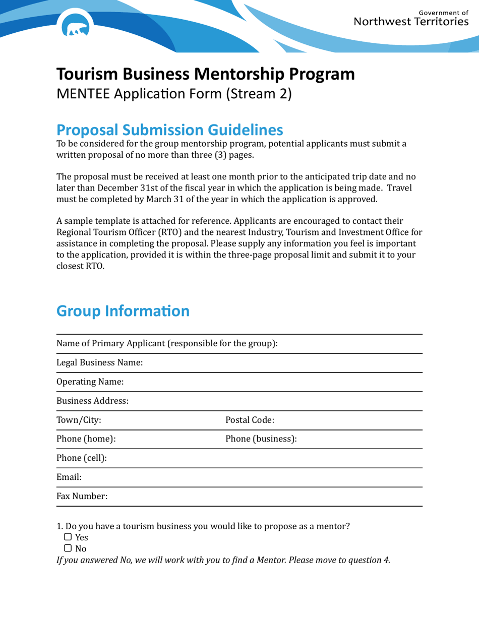 Northwest Territories Canada Tourism Business Mentorship Program Mentee ...