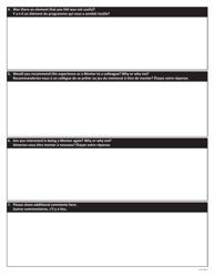 Form NWT8992 &quot;Final Program Evaluation Form Mentor - Youth Mentorship for Tourism Program&quot; - Northwest Territories, Canada (English/French), Page 2