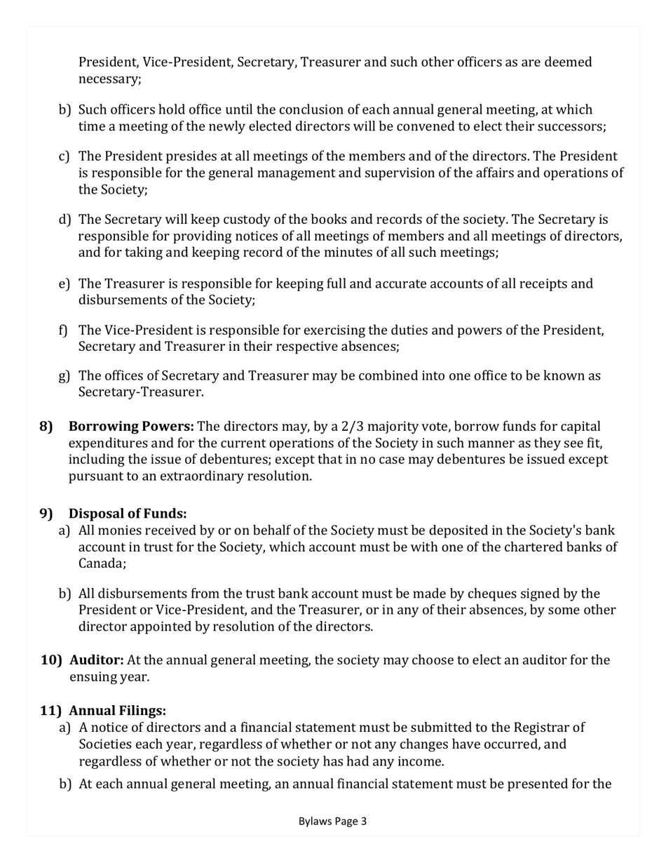 Application for Incorporation - Northwest Territories, Canada, Page 4