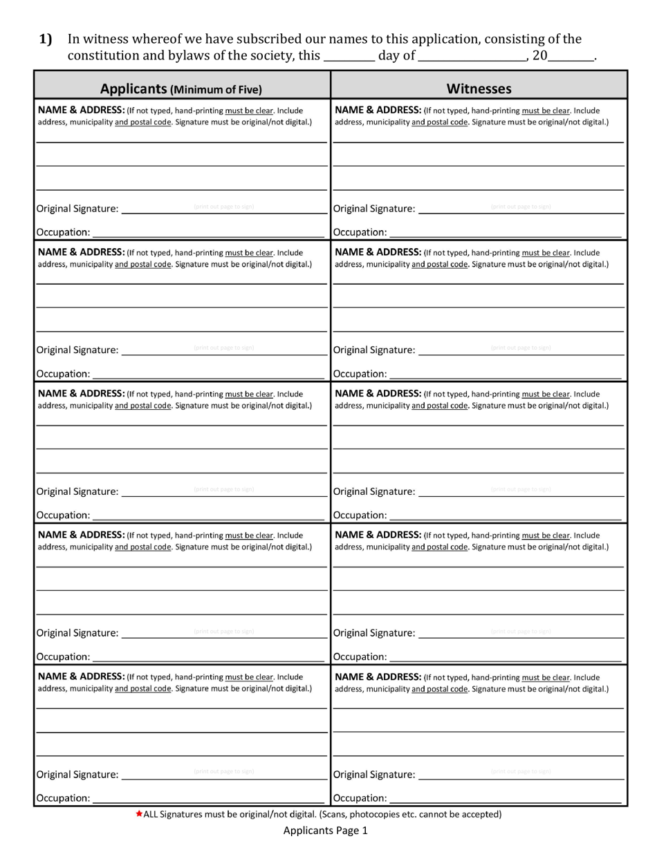 Application for Incorporation - Northwest Territories, Canada, Page 6