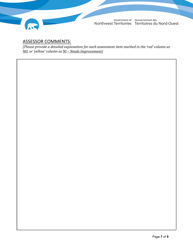 Fire Department Assessment Tool - Northwest Territories, Canada, Page 7