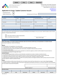 Application to Create/Update Customer Account - Nunavut, Canada